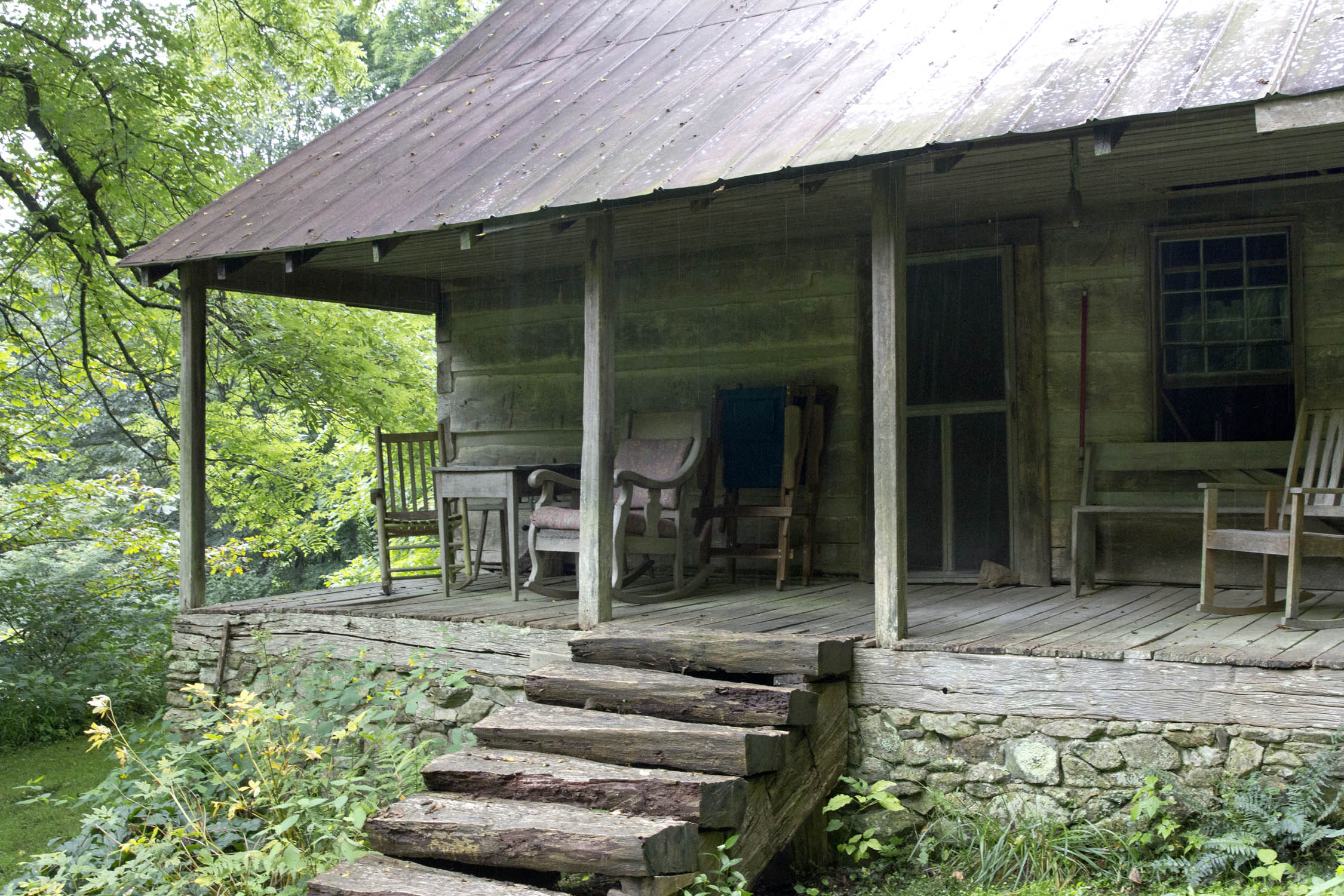 minecraft log cabin porches