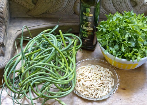 garlic scape pesto