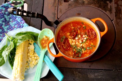 12 Roasted tomato corn chowder