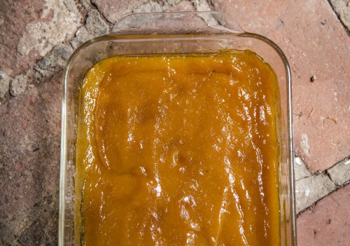 peach butter, baked