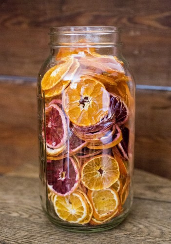 Orange Crisps in jar