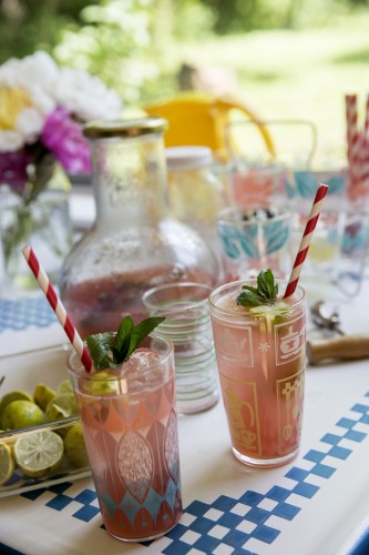 rhubarb mojitos