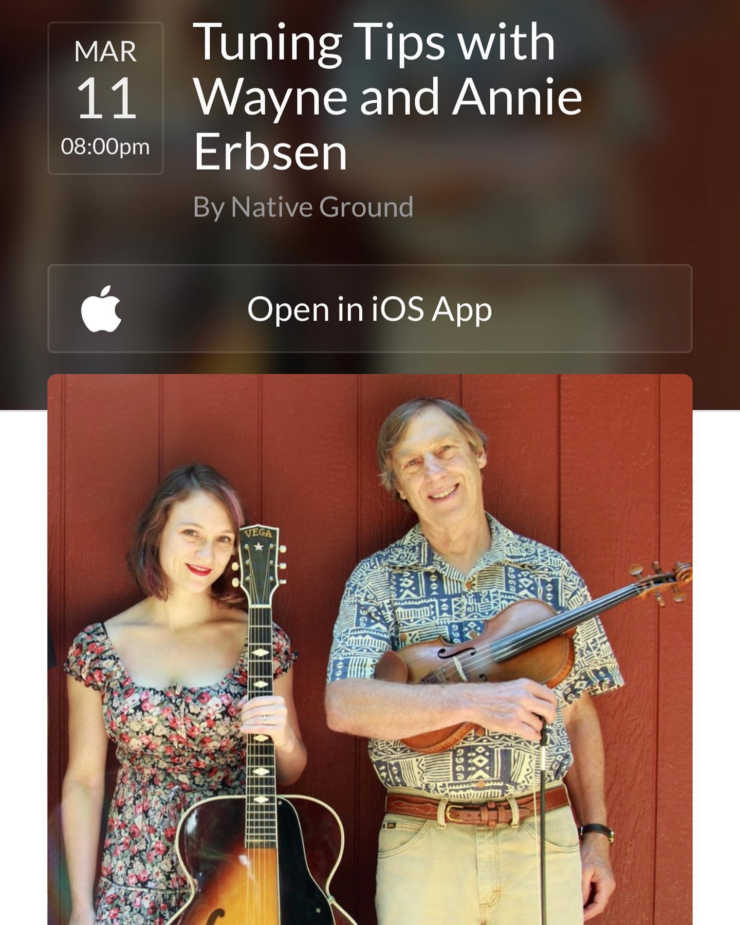 We invite you to tune in to past virtual lessons offered by the Native Ground team. Check out Tuning Tips with Wayne and Annie, a fun and FREE online workshop we offered last March! #linkinbio 

#bluegrass #bluegrassmusic #oldtime #oldtimemusic #banjo #fiddle #guitar #violin #tuning #appalachia #asheville #ashevillenc