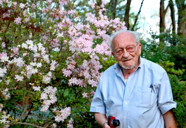 dad in his garden