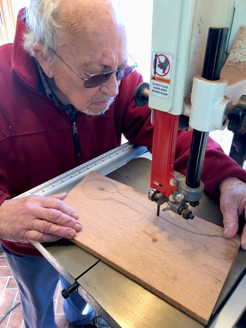 dad using the jigsaw